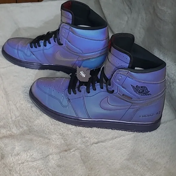 Nike Jordan Retro 1 "Fearless" Reflective High Top Mens 12 - Picture 8 of 12
